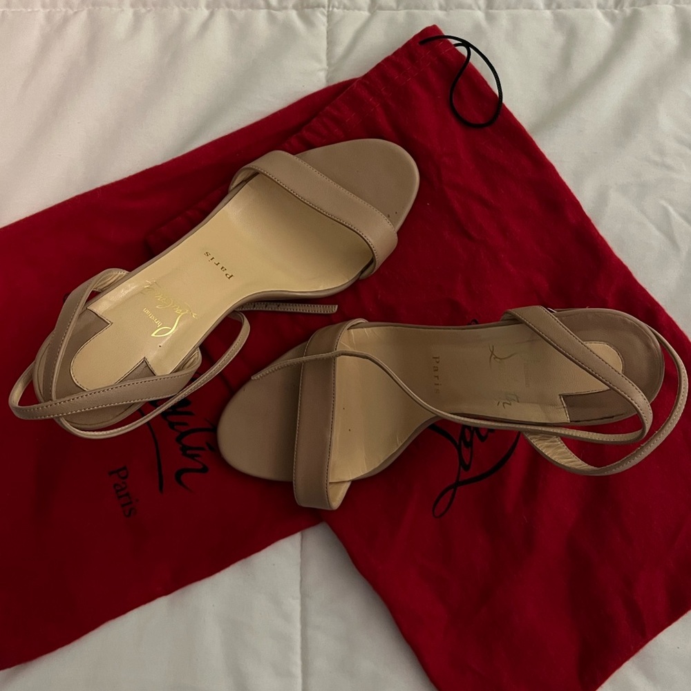 Christian Louboutin Red Bottom, heeled sandals.